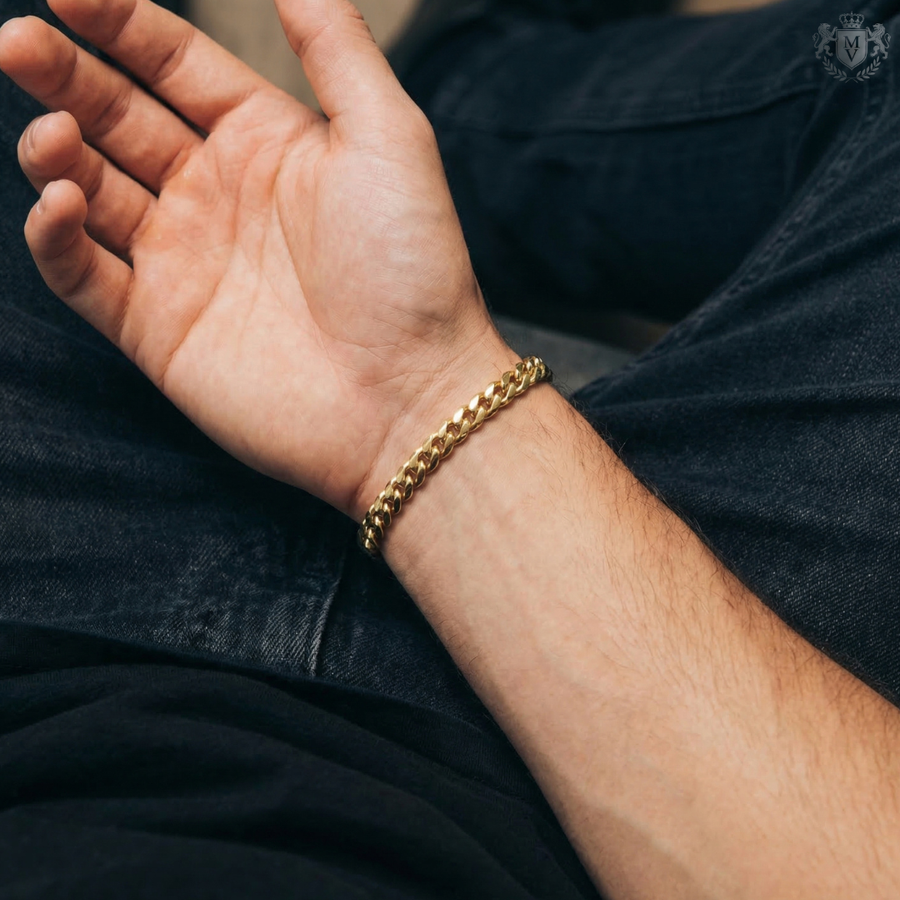 Cuban Bracelet Gold 8mm