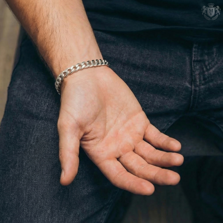 Cuban Bracelet Silver 8mm