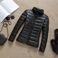 Kerstin | Women's Fashionable Glossy Cropped Winter Jacket