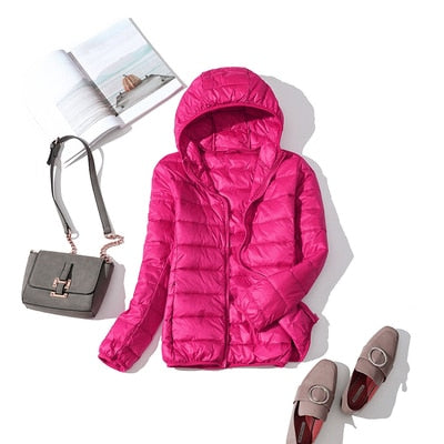 Kerstin | Women's Fashionable Glossy Cropped Winter Jacket