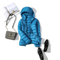 Kerstin | Women's Fashionable Glossy Cropped Winter Jacket