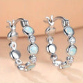 Bohemian Opal Round Earrings