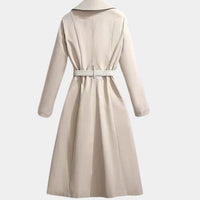Jeanne | Women's Belted Trench Coat with Scarf Detail