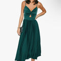 Pleated Midi Dress