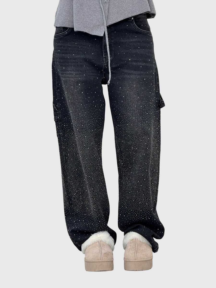 Clara | Women's Sparkle Diamond Denim Pants