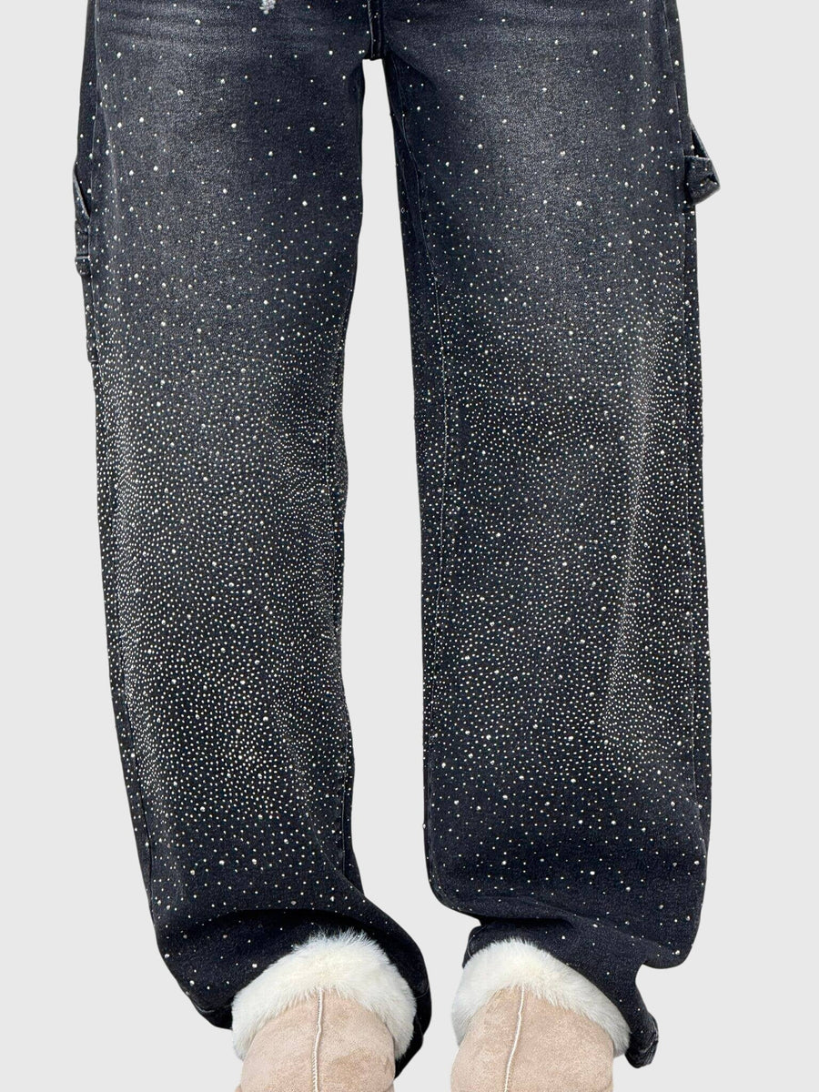 Clara | Women's Sparkle Diamond Denim Pants