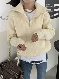 Half Zip Long Sleeve Sweater