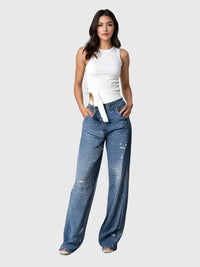 Clara | Women's Sparkle Diamond Denim Pants