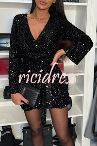 Arabella Sequin Maxi Romper