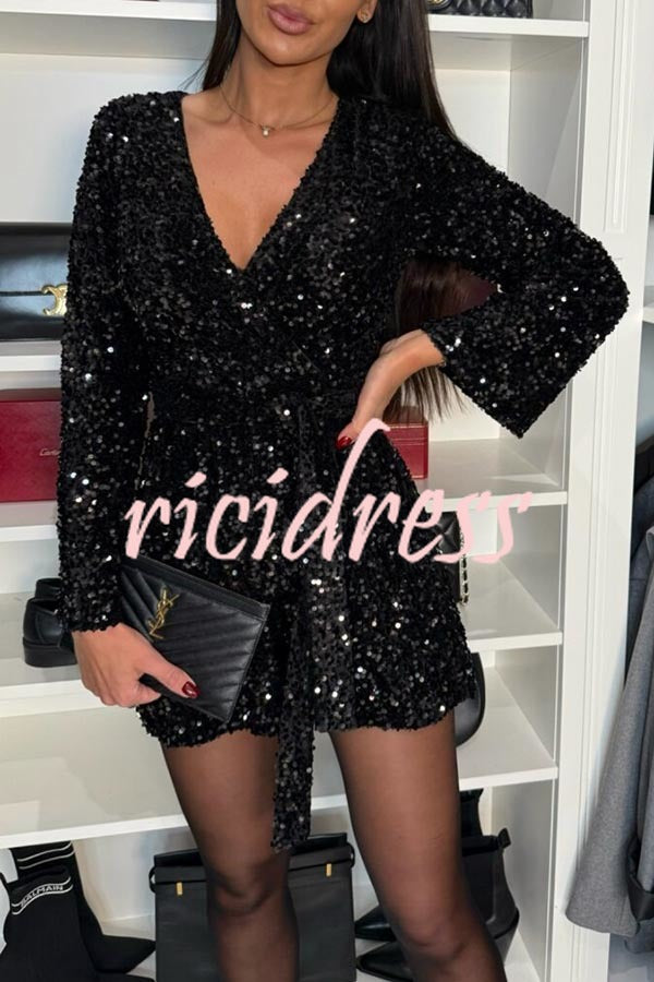 Arabella Sequin Maxi Romper