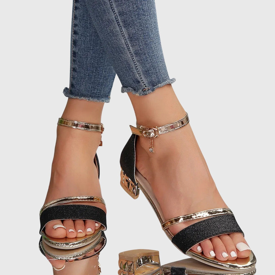 Martina | Women's Ankle Strap Block Heel Sandals