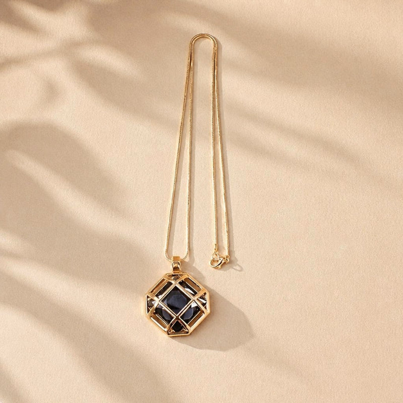Sophisticated Crystal Charm Necklace