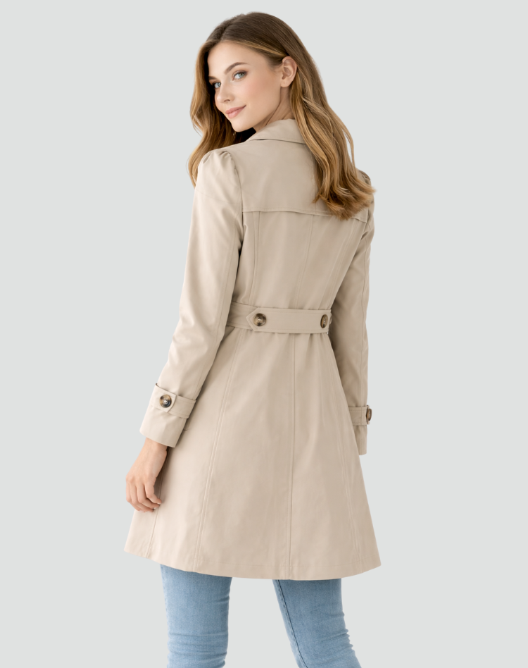 CELESTE | TAILORED BUTTON TRENCH COAT