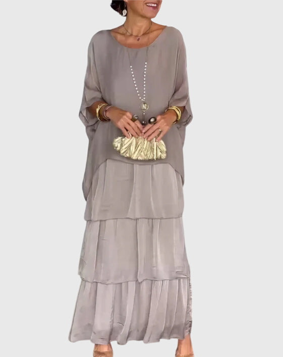 Julia | Womens Boho Layered Maxi Shorts Dress