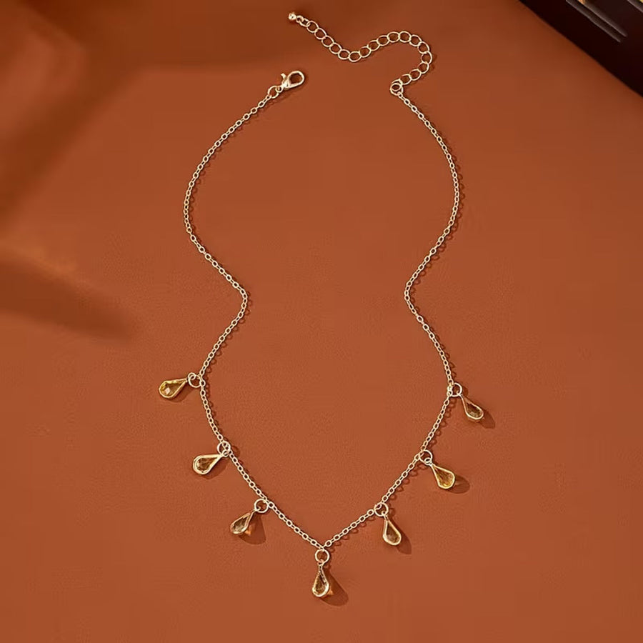 Timeless Gold Teardrop Necklace
