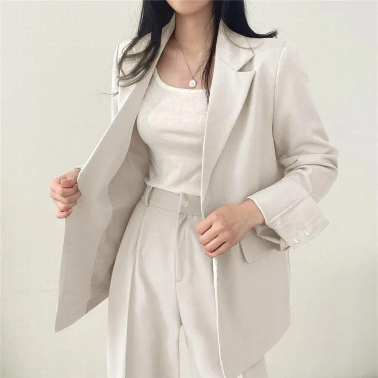 Monika | Women's Long Sleeve Classic Fit Casual Blazer Set