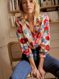 Poppy | Women's Floral Print Long Sleeve Button-Up Shirt