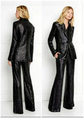 Sequin Blazer Pant Suit Women Party Wedding Outfit
