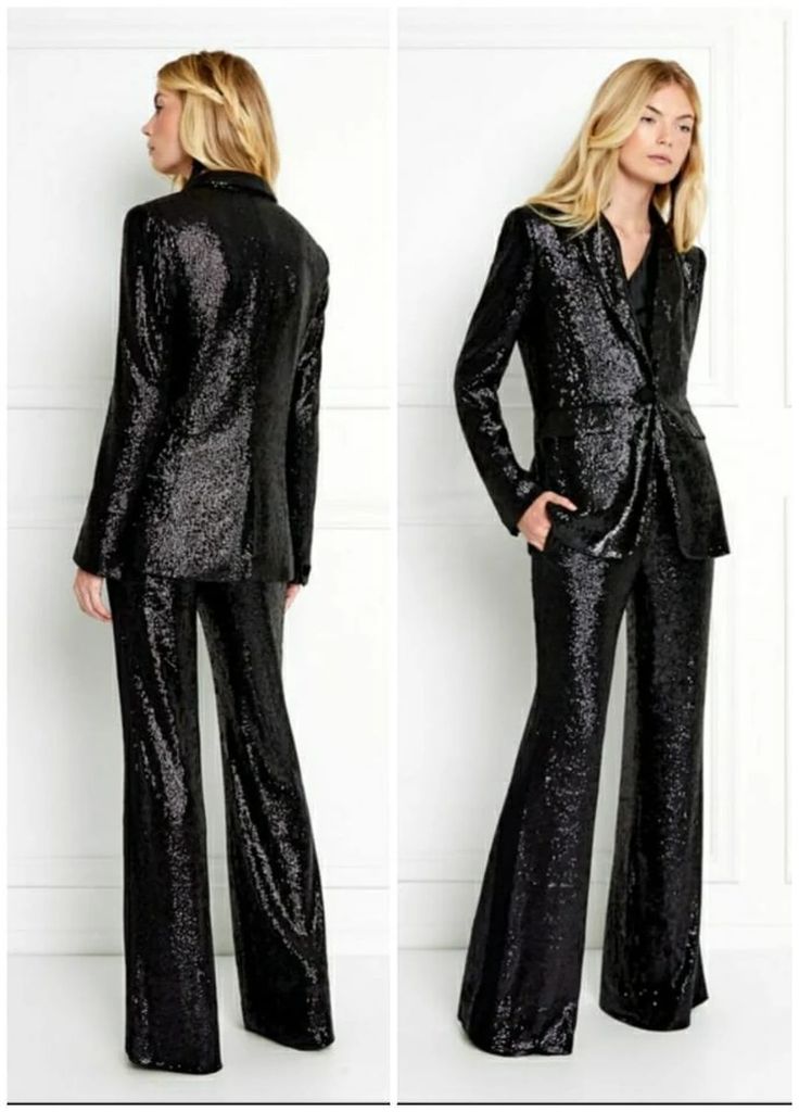Sequin Blazer Pant Suit Women Party Wedding Outfit Etsy