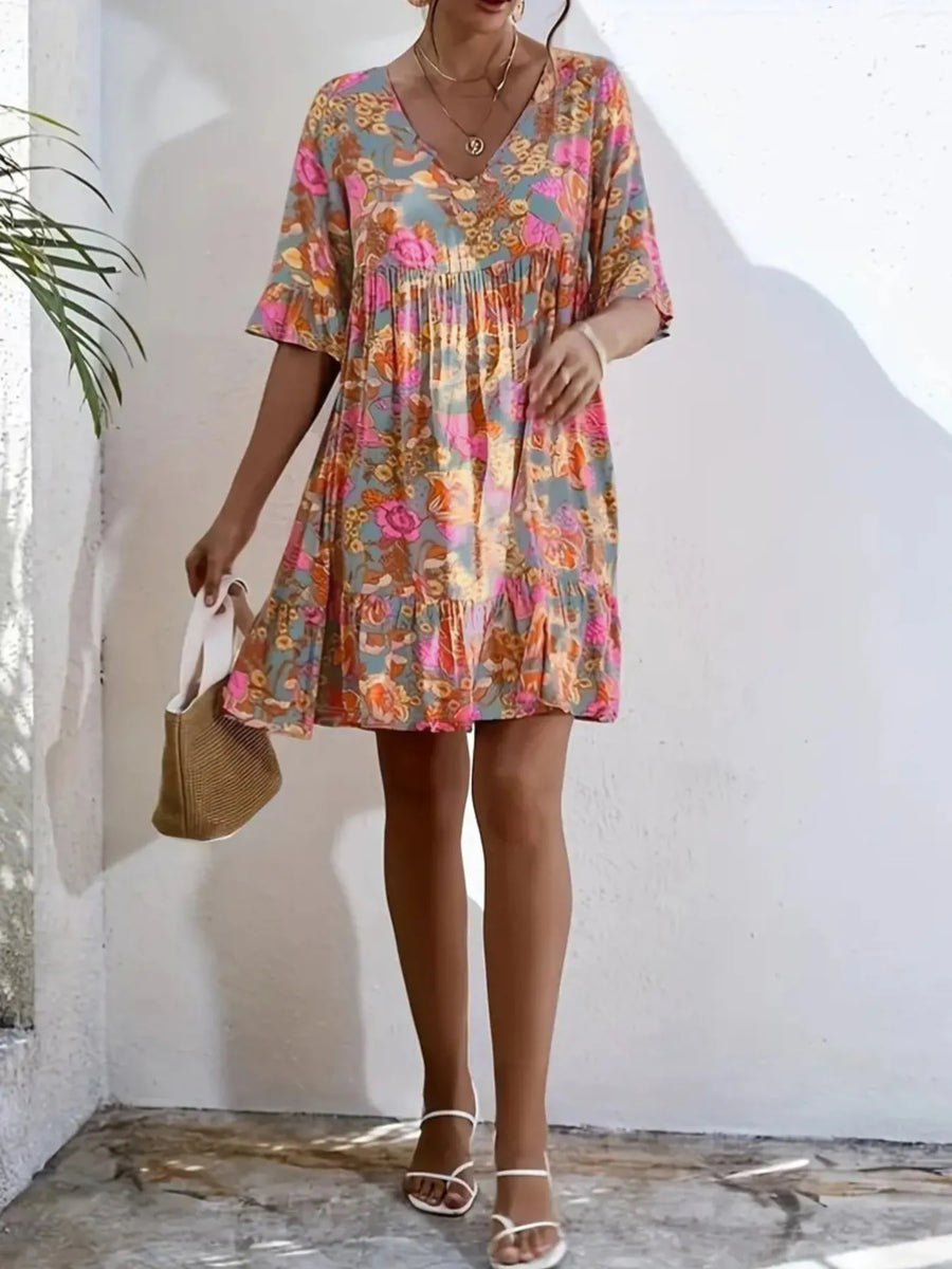 Margot Printed Tiered Dress