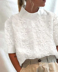 Julia | With Embroidered Solid Stand-Up Collar