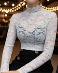 Pauline | Women's Spring Stand Collar Lace Blouse