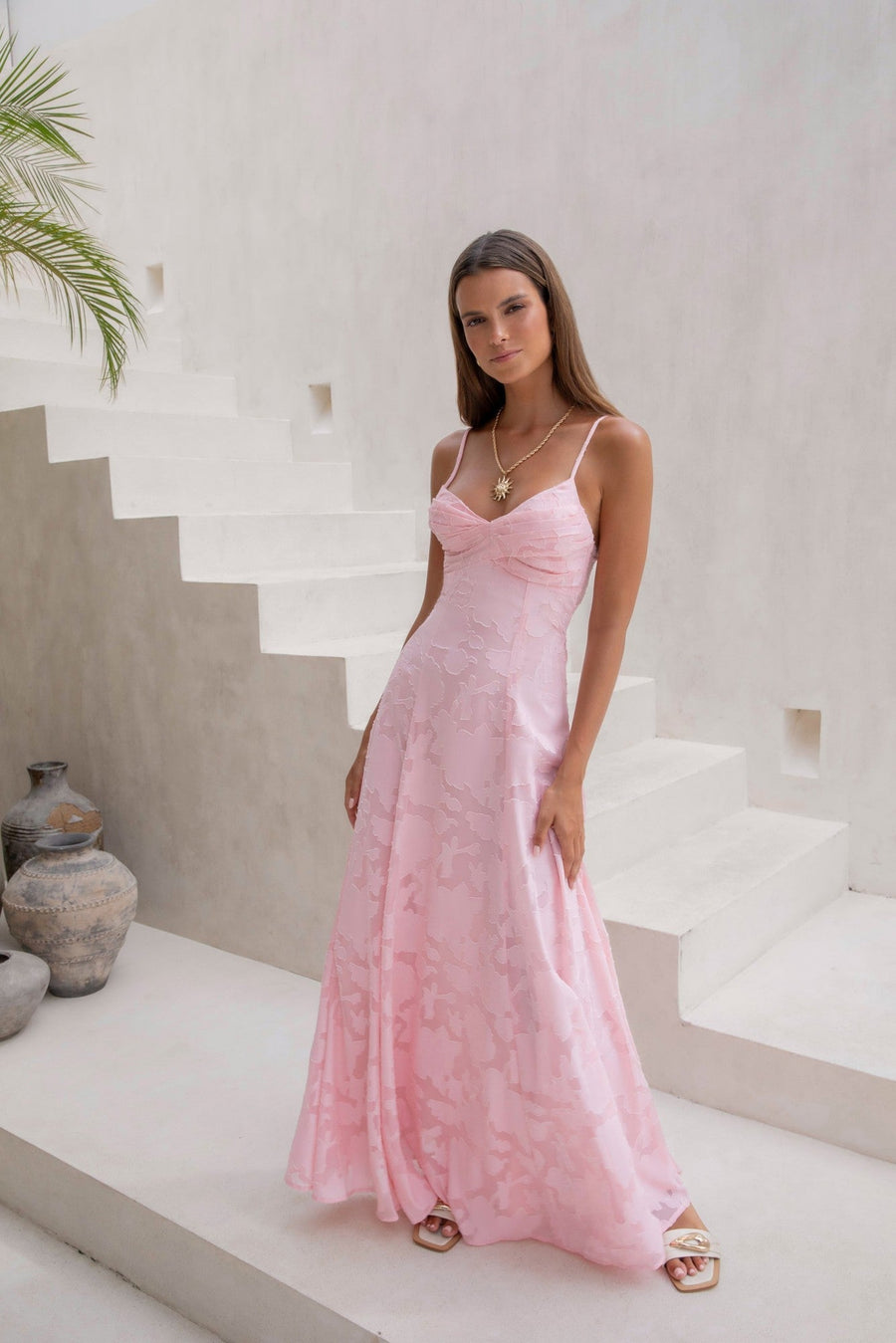 Ophelia Paradise Maxi Dress in Soft Yellow