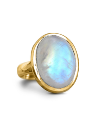 Boho Moonstone Gold Ring