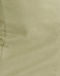 Ambra Linen Mini Dress in Sage Green