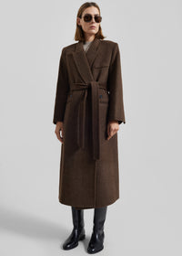 Arlene Wool Belted Coat