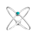 Criss Cross Turquoise Ring