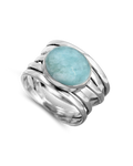 Chunky Aquamarine Wrap Ring