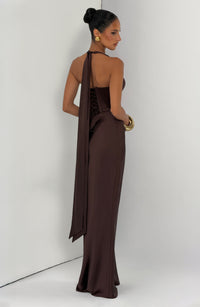 Katia Maxi Dress – Plum Brown