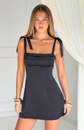 Black Tie Mini Dress
