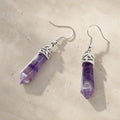 Amethyst Crystal Drop Earrings