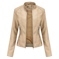 Kirsten | Women's Faux Leather Zip Biker Jacket