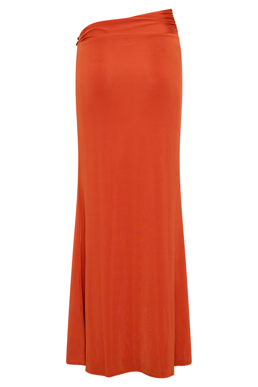 Ainsley Asymmetrical Maxi Dress in Burnt Orange