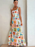 Anouk Graffiti Print Maxi Dress
