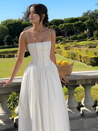 Johanna | Women's Corset Wedding Guest Midi Dress