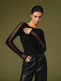 Nicole | Women's Spring Stylish Mesh Sleeve T-Shirt