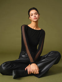 Nicole | Women's Spring Stylish Mesh Sleeve T-Shirt