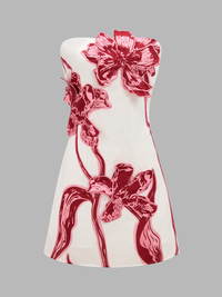 Margot Floral Strapless Mini Dress