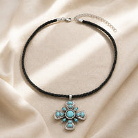 Boho Turquoise Cross Necklace