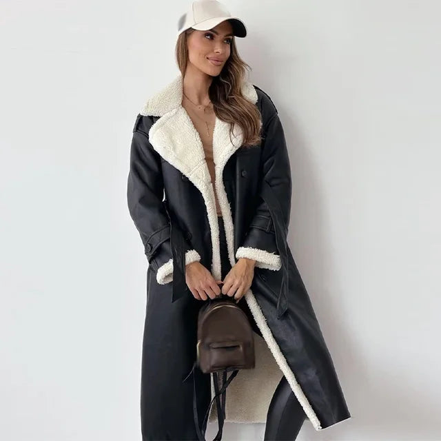 Helga | Women's Faux Shearling Long Winter Coat