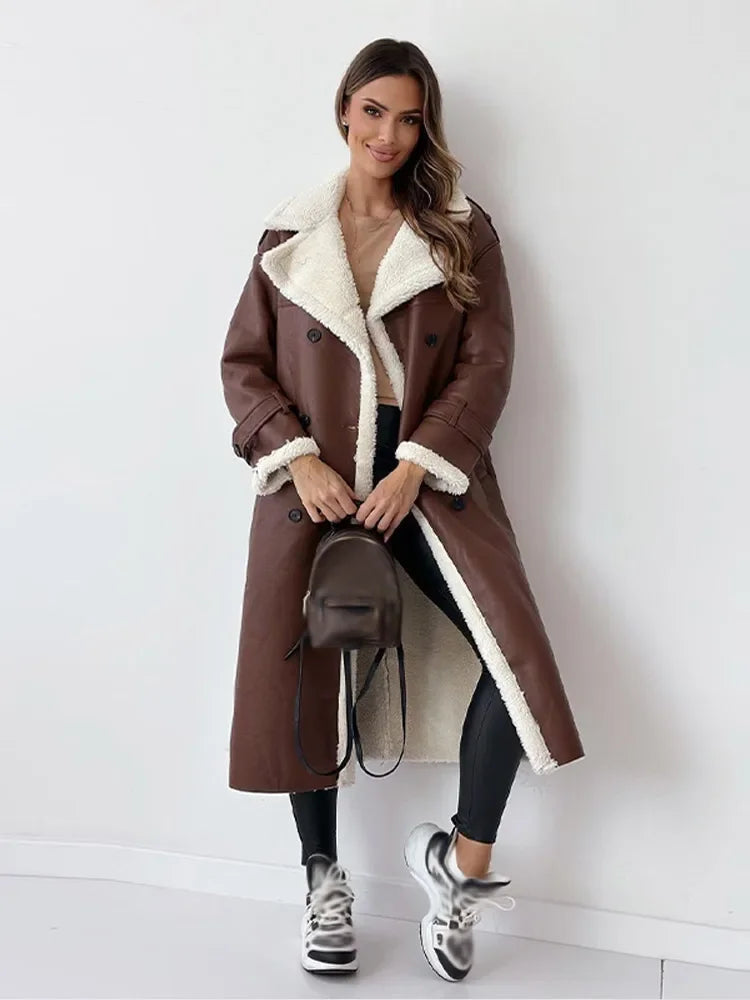Helga | Women's Faux Shearling Long Winter Coat