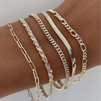 Helen – Layered Gold Bracelet Set in White Gold