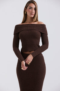 ELIZA OFF-SHOULDER KNIT DRESS