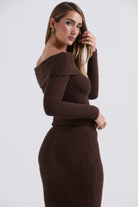 ELIZA OFF-SHOULDER KNIT DRESS