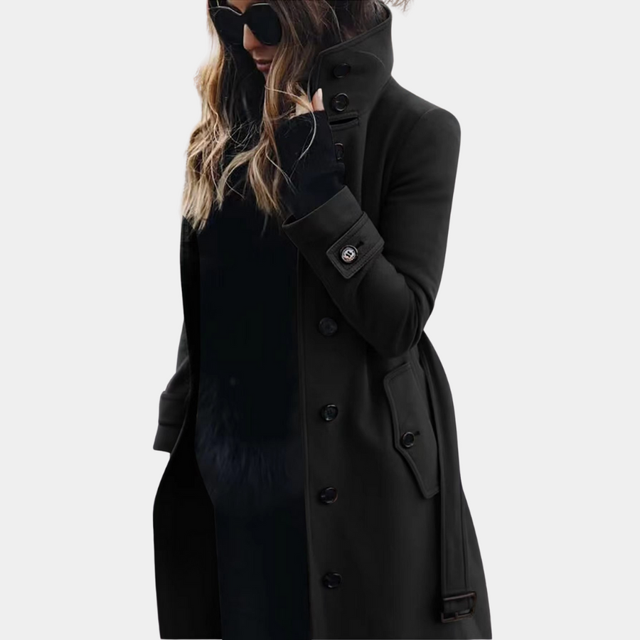 Elke | Women's Fall High Collar Trench Coat