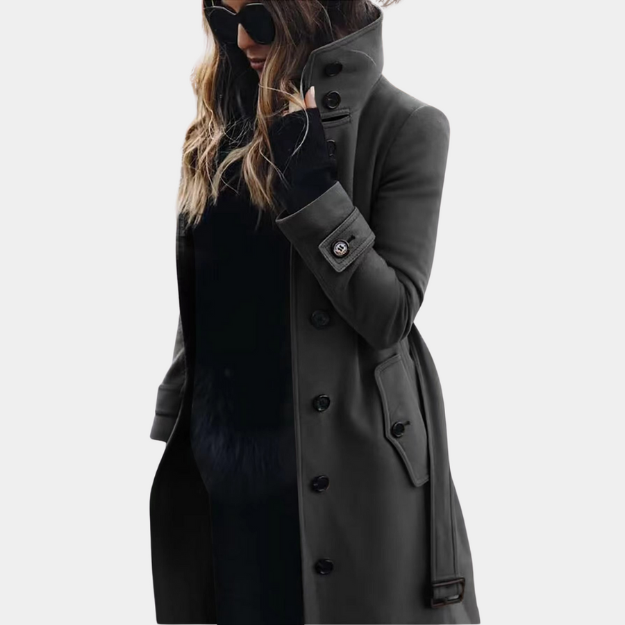 Elke | Women's Fall High Collar Trench Coat
